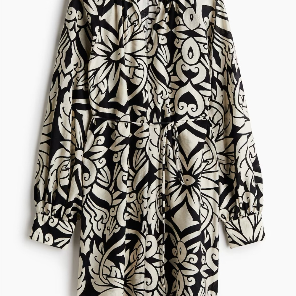 NWT H&M tie belt tunic dress XL